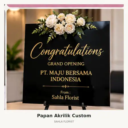Papan Bunga Akrilik Doubletree Jakarta